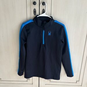 Spyder Kids Black Rashguard with Blue Accents